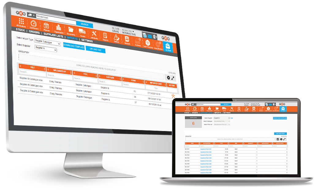 r2c Stock Management dashboard for commercial workshop management